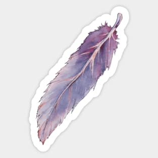 Watercolor lavender rose gold feather Sticker